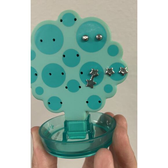 American Girl Doll Aqua Earring Tree 2 Pair Of Earrings - Picture 1 of 6